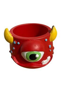 Red Monster Ceramic Planter Pot Cyclops Cartoon Succulent Cactus Holder